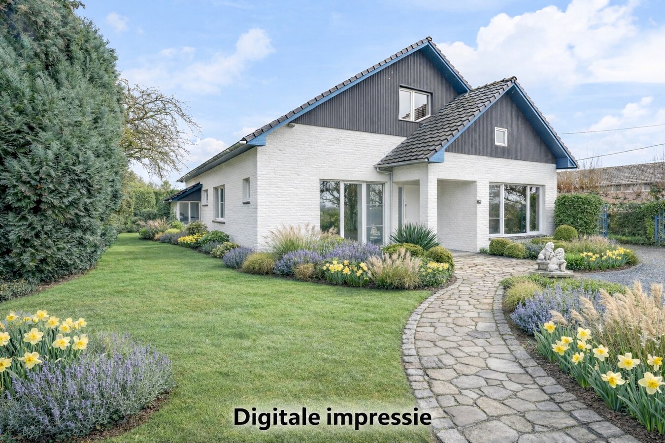 Op te knappen karakteristieke hoekwoning, 4 slpk, (EPC-label C) gelegen aan het Haspengouwse landschap. 