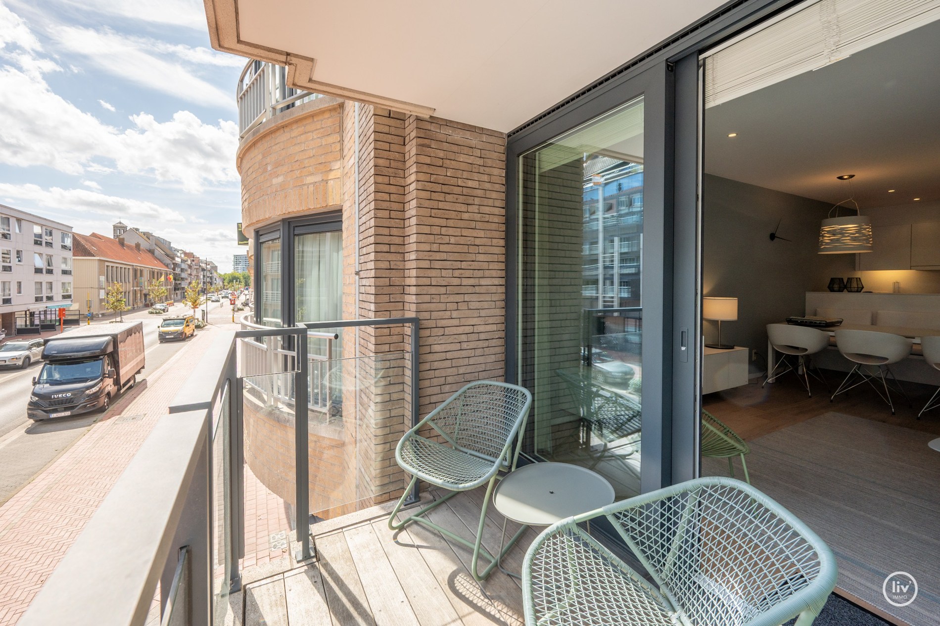 Magnifique appartement avec grande terrasse ensoleillée au centre de Knokke. 