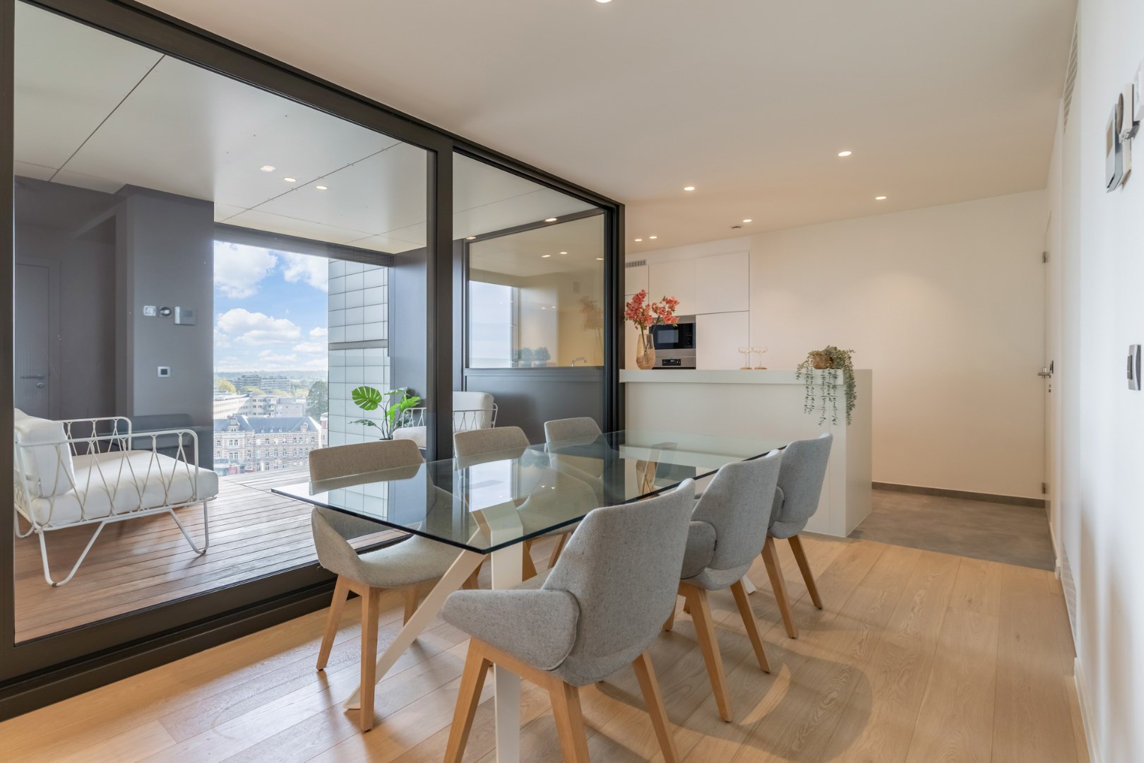 Appartement op de 10de verdieping van 127m² met twee slaapkamers 