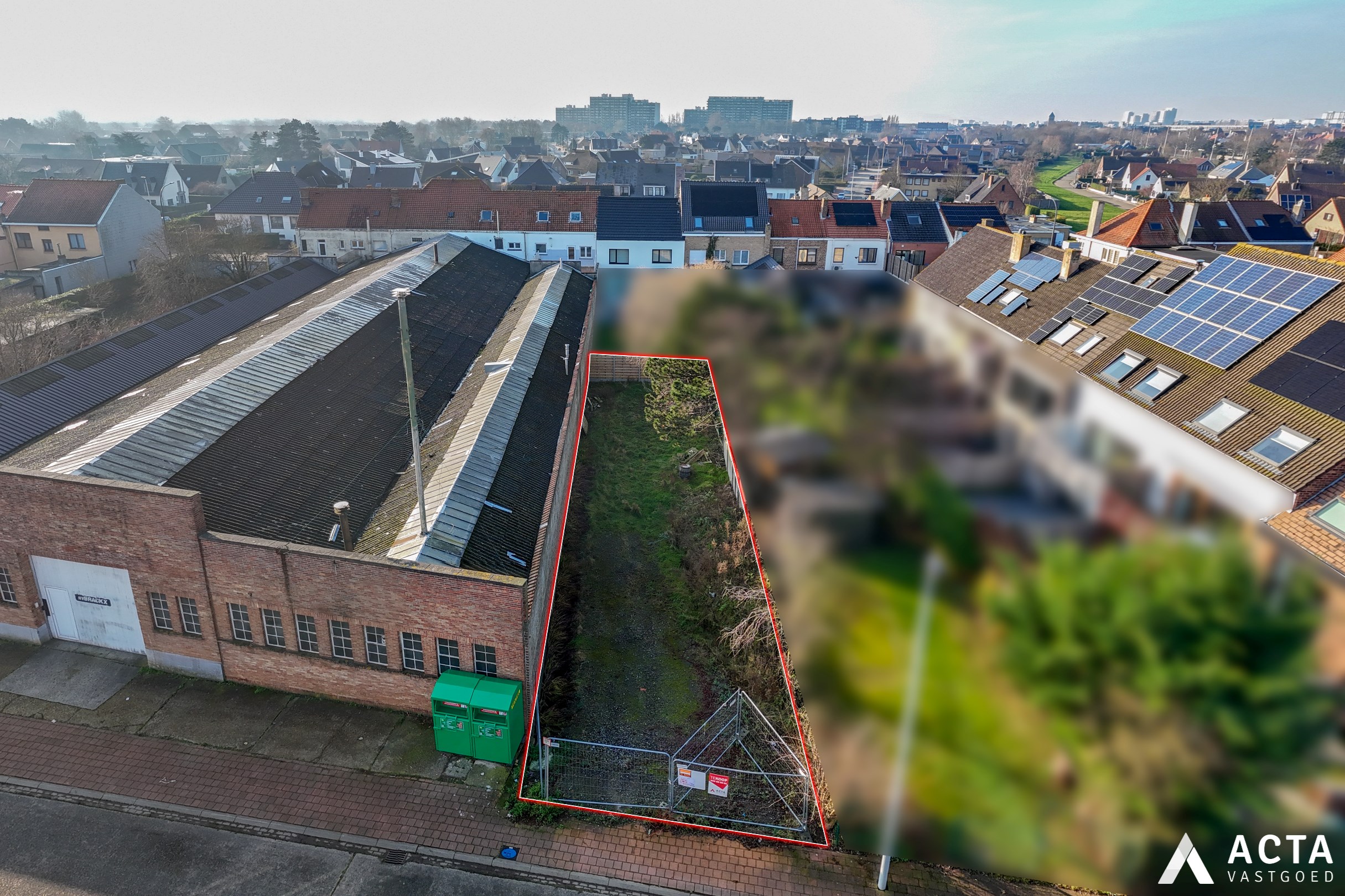 Perceel bouwgrond met oppervlakte van 313m² in Stene 
