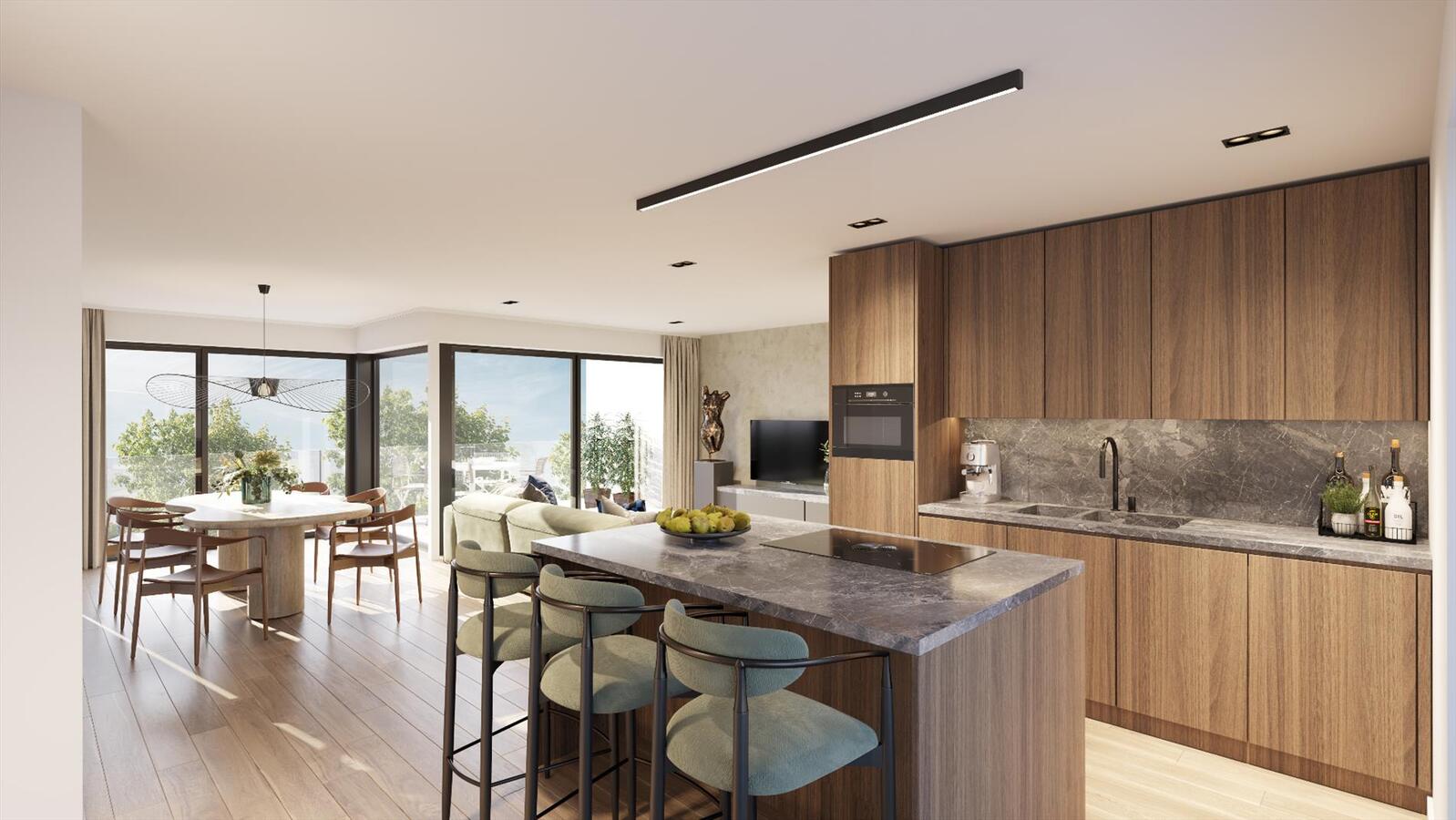 Gelijkvloers nieuwbouwappartement met grote tuin 