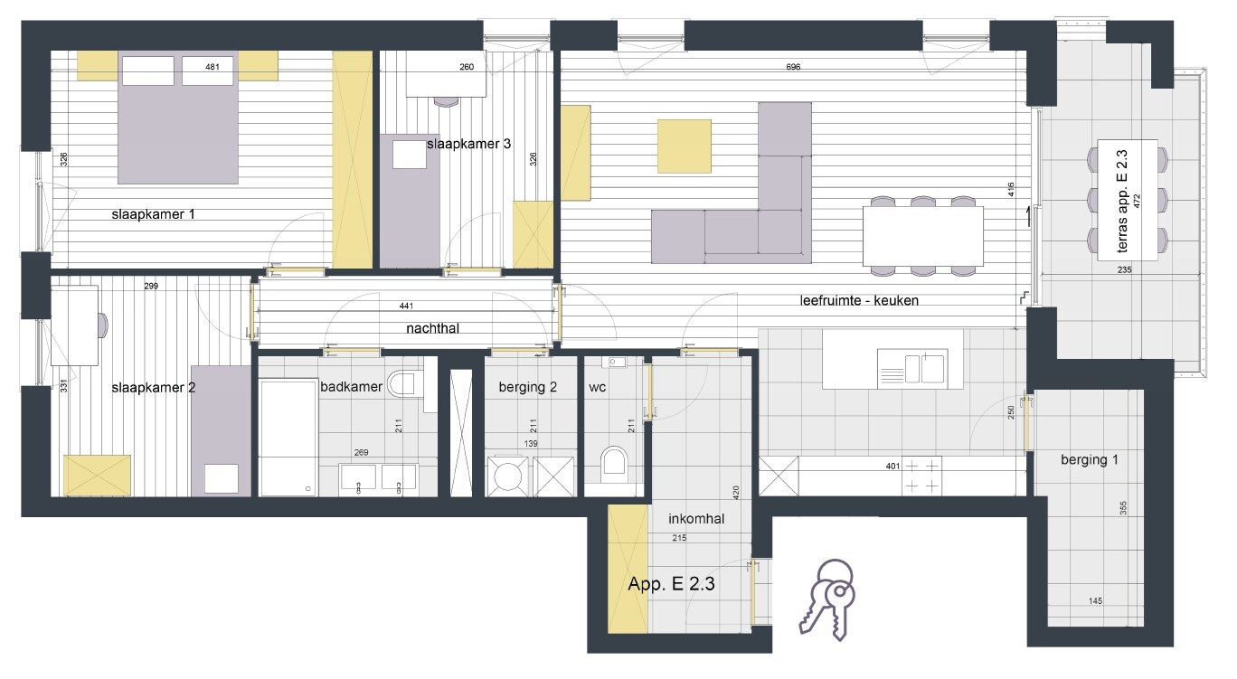 Praktisch 1-slpk-appartement te Gavere 