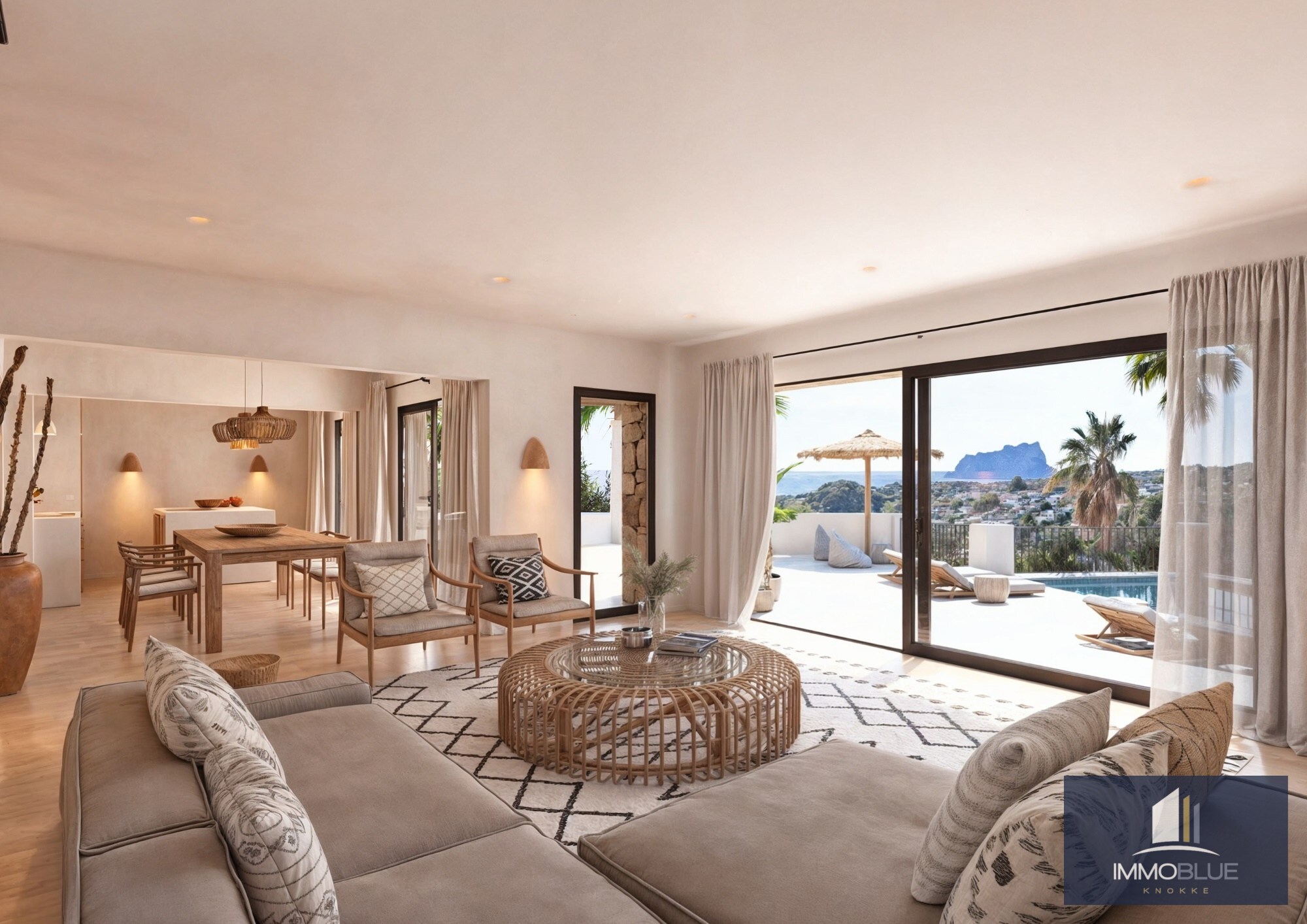 Exclusieve nieuwbouw Ibiza-stijl villa in San Jaime, Benissa. 