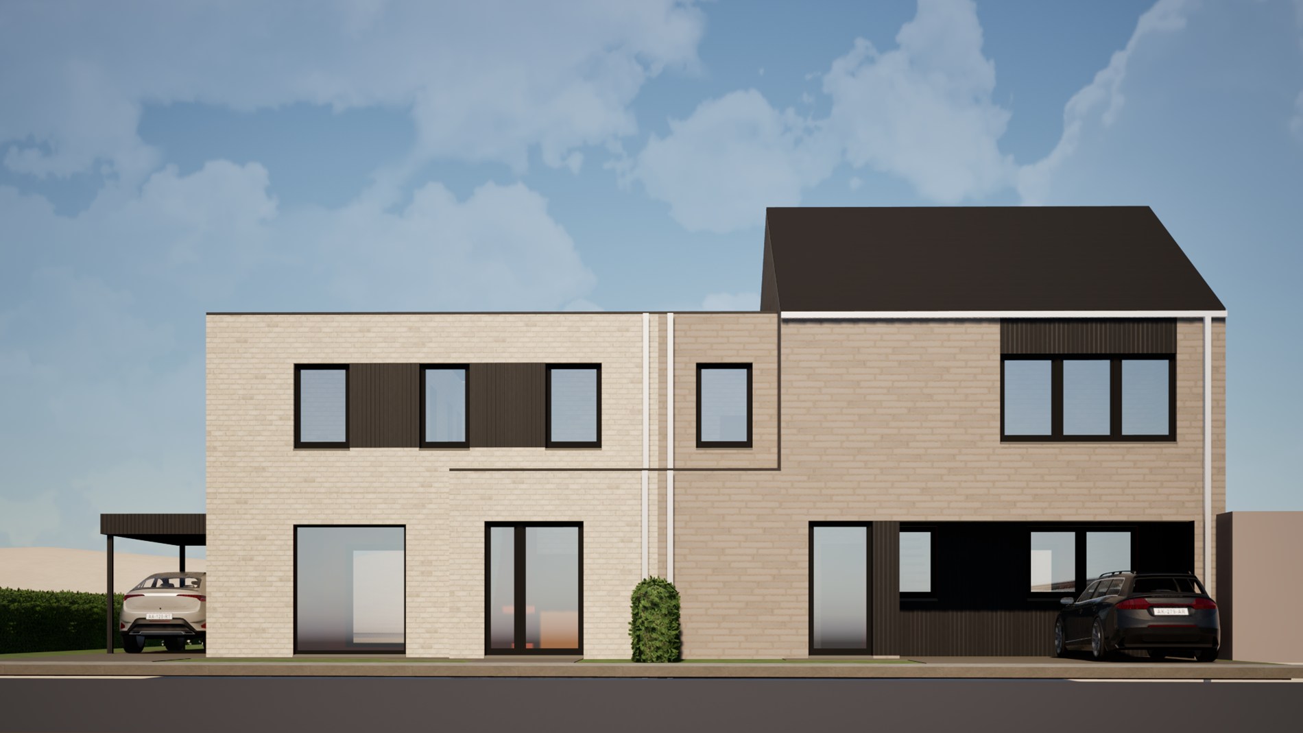 Halfopen bebouwing op toplocatie nabij het centrum te Eernegem 