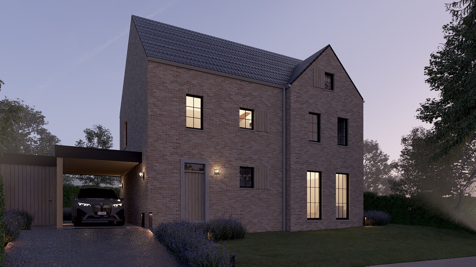 Vrijstaande Bijna Energie Neutrale nieuwbouwwoning op een perceel van 5are3ca op een rustige  doch centrale locatie in Lummen! 