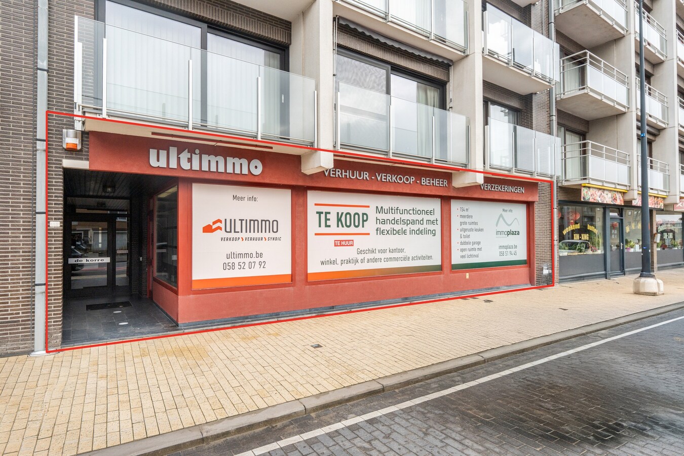 Immeuble commercial à Oostduinkerke - parfait pour bureau ou activité commerciale 