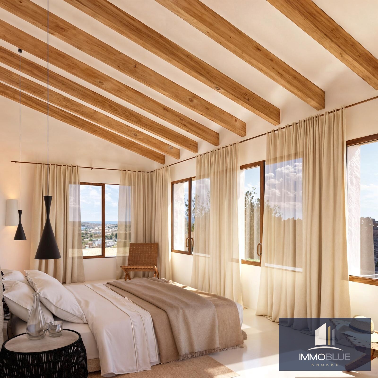 Villa Méditerranéenne avec Vue sur la Mer et les Montagnes 