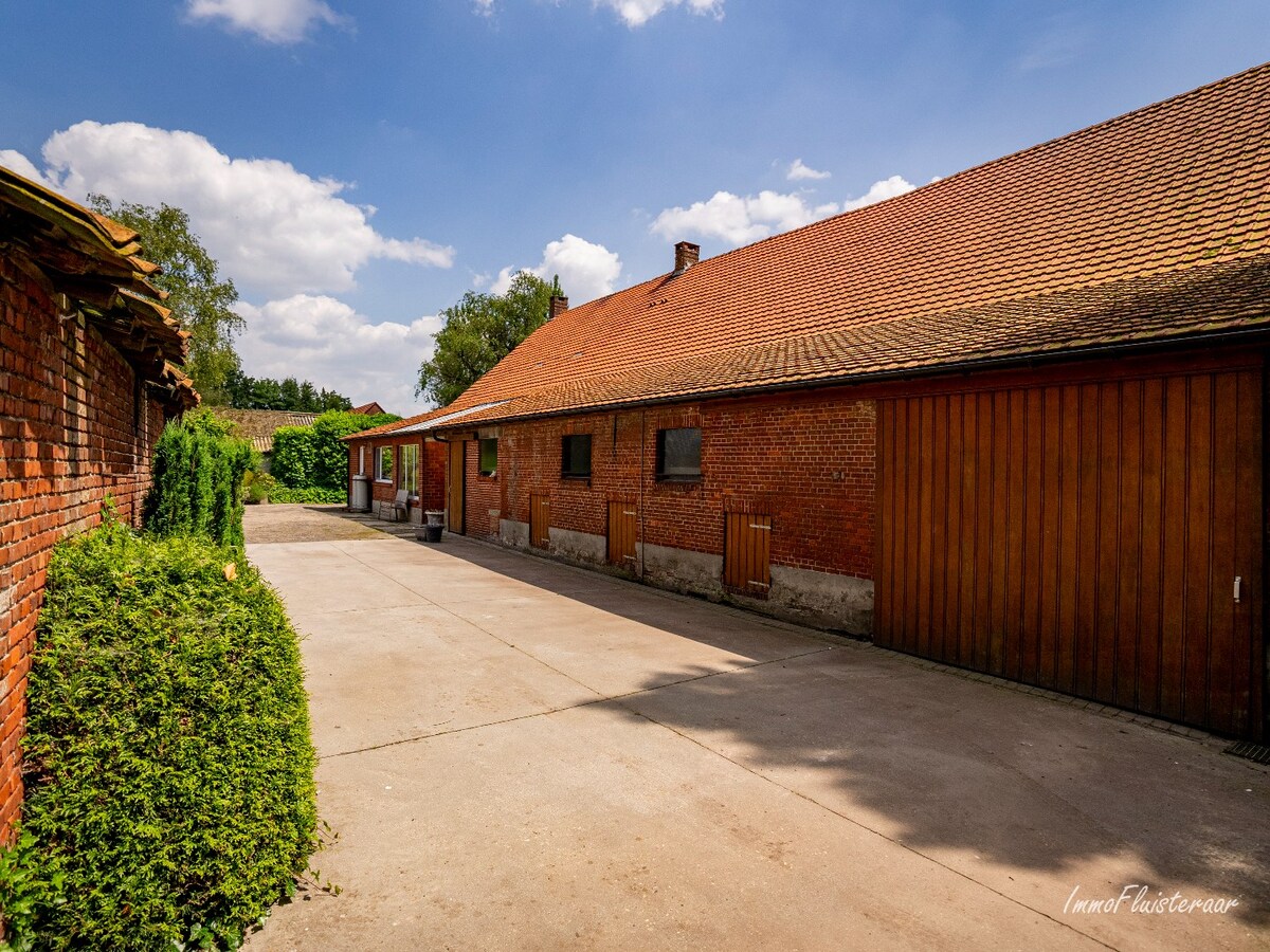 Characteristic long farmhouse with barn on approximately 4.6 hectares in Rijkevorsel. 