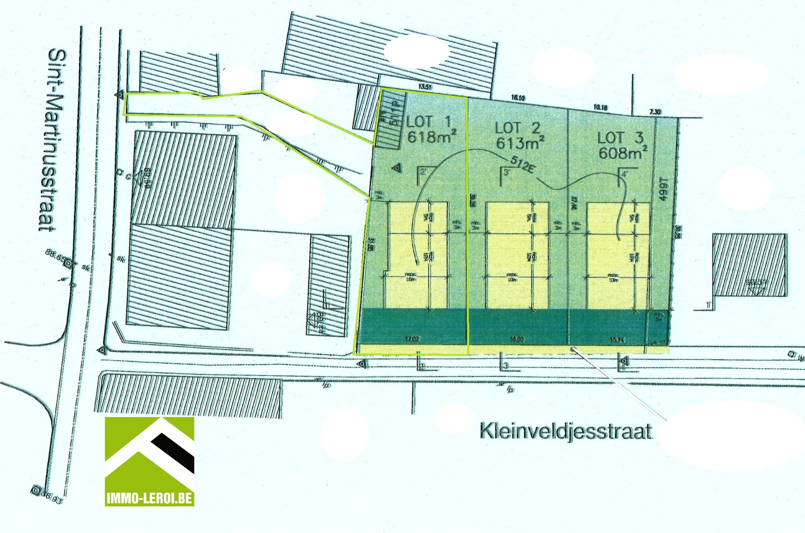 Verkavelingsplan + toegang achterom