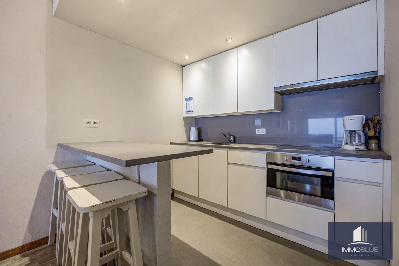 Appartement met frontaal zeezicht. 