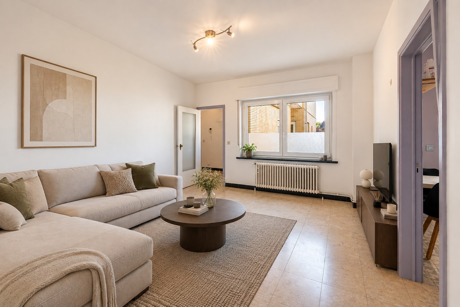 Gelijkvloers appartement met 1 slaapkamer en terras 