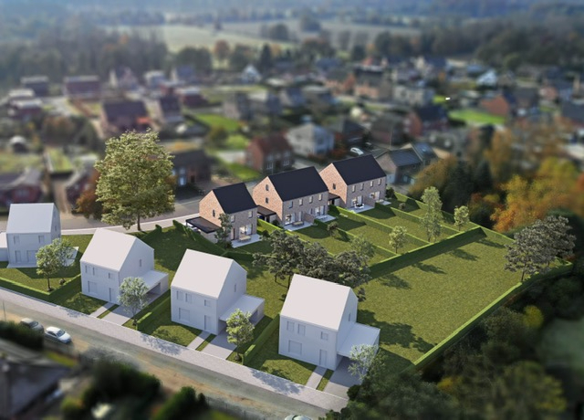 5 bouwgronden open bebouwing op de hoek van de Akkerstraat &amp; Vredestraat te Neeroeteren! 