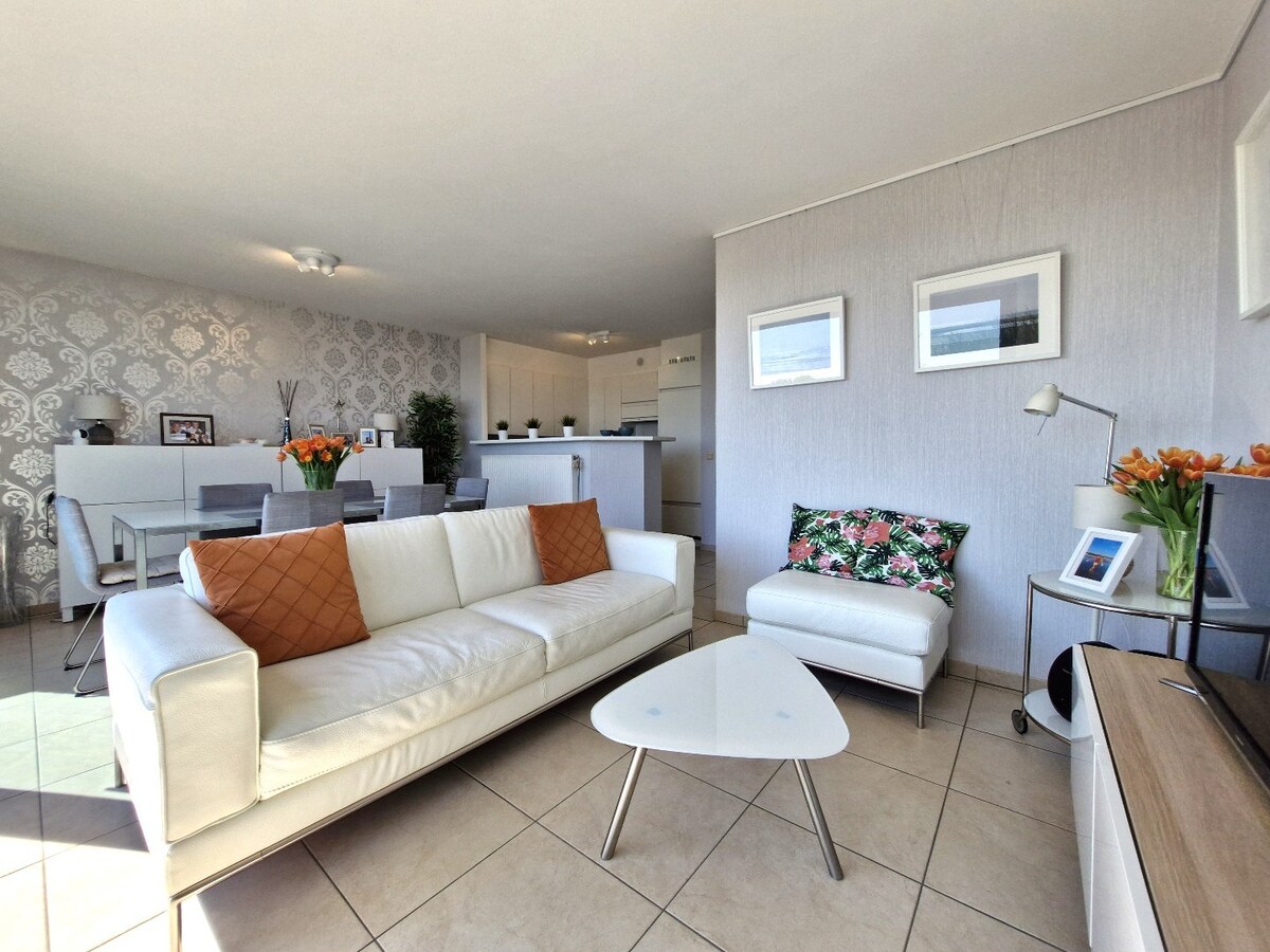 Lichtrijk appartement met groot zonneterras te Zeebrugge – op wandelafstand van de zeedijk 
