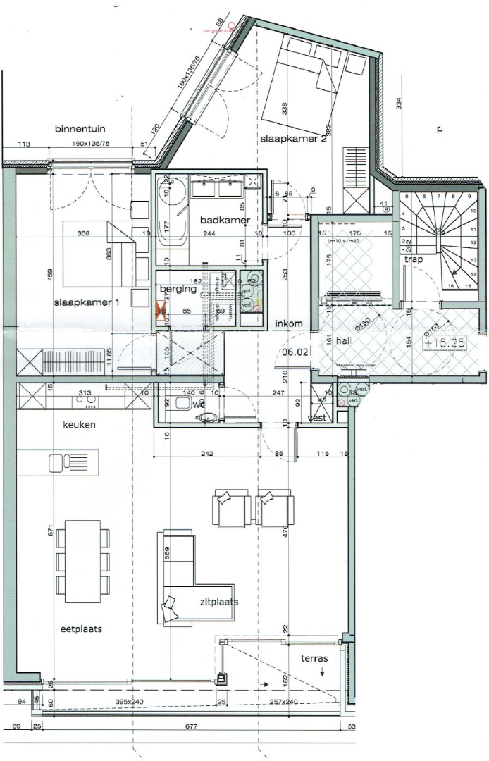 RUIM 2 SLAAPKAMER APP. MET TERRAS IN CENTRUM OOSTENDE 