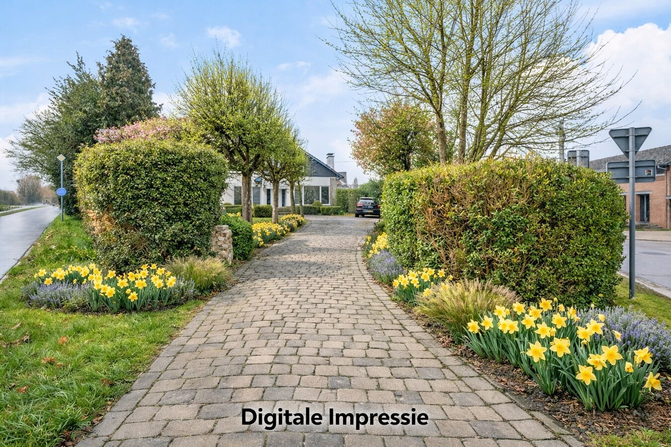 Op te knappen karakteristieke hoekwoning, 4 slpk, (EPC-label C) gelegen aan het Haspengouwse landschap. 