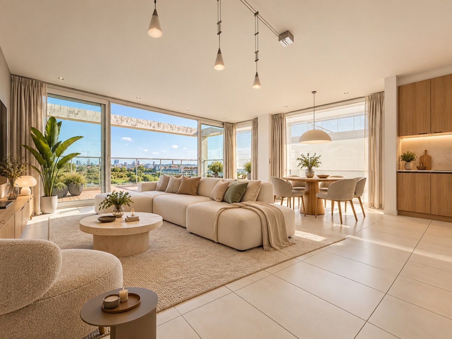 Dakappartement met prachtig zicht op de golf en grote terrassen 