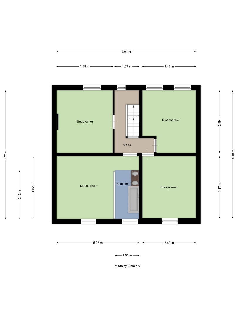 Halfopen bebouwing met 5 ruime slaapkamers, 2 badkamers, garage en tuin in Holsbeek – bewoonbare oppervlakte 214m² 