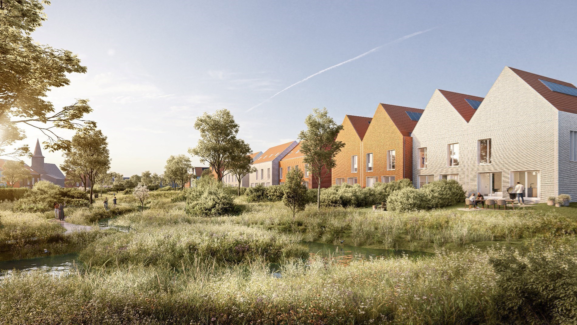 Gesloten bebouwing in Wolvertem 