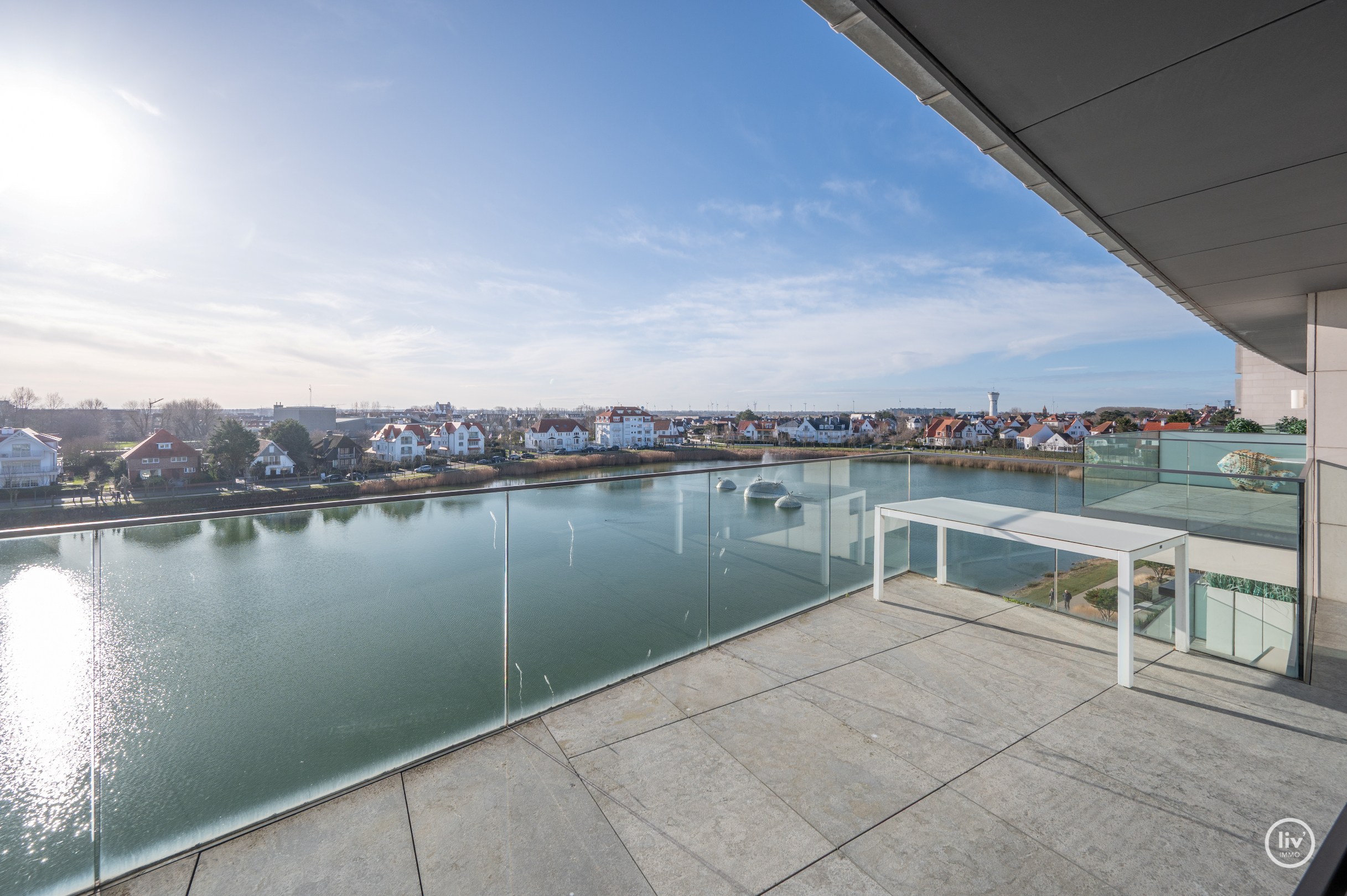 LA RESERVE - Appartement exceptionnel de 3 chambres avec de grandes terrasses offrant une vue sur le ZEGEMEER et le CASINO à Knokke. 