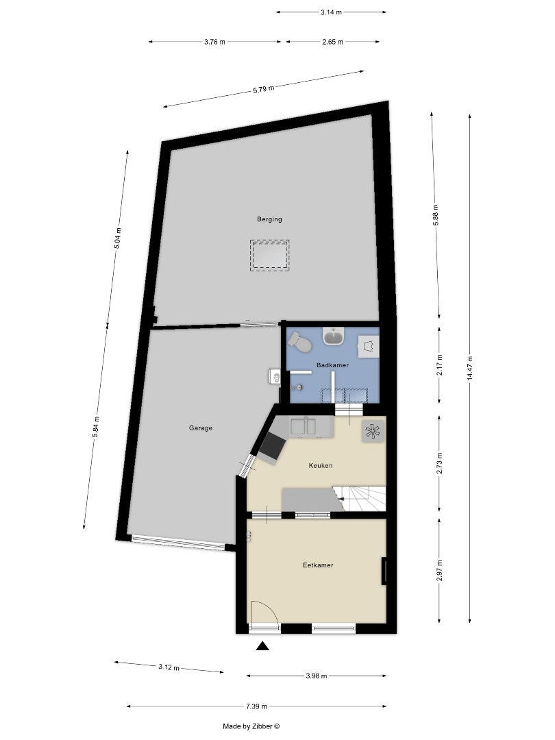 Gezellige rijwoning centraal gelegen bij UZ Leuven en het centrum met zeer ruime garage! - bewoonbare opp. 73 m² 