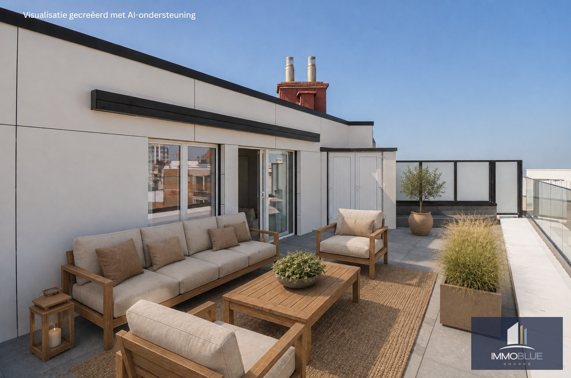 Volledig gerenoveerd dakappartement met een terras van ongeveer 45 m². 