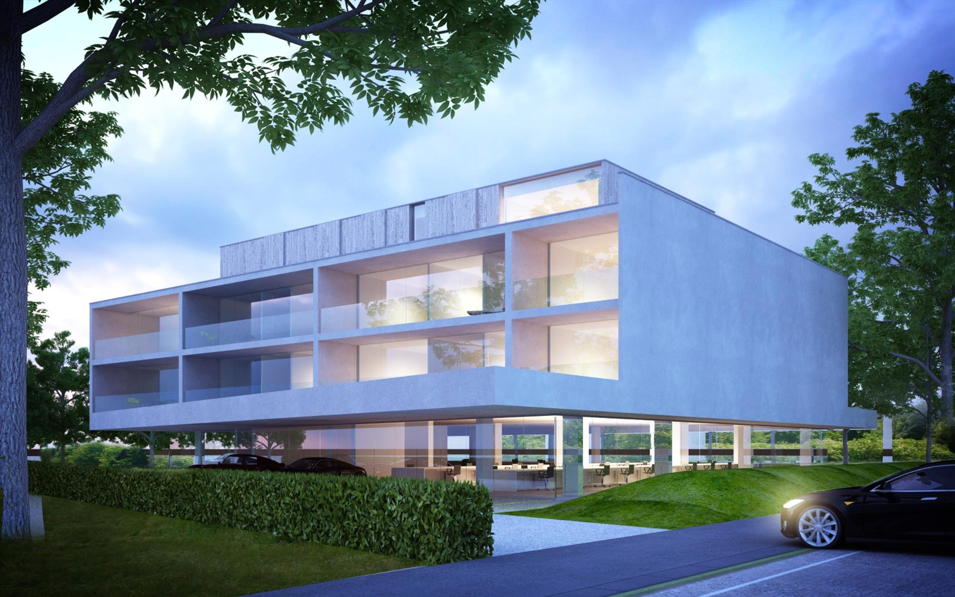 Modern nieuwbouwproject (20app) en handelsgelijkvloers te Loppem 