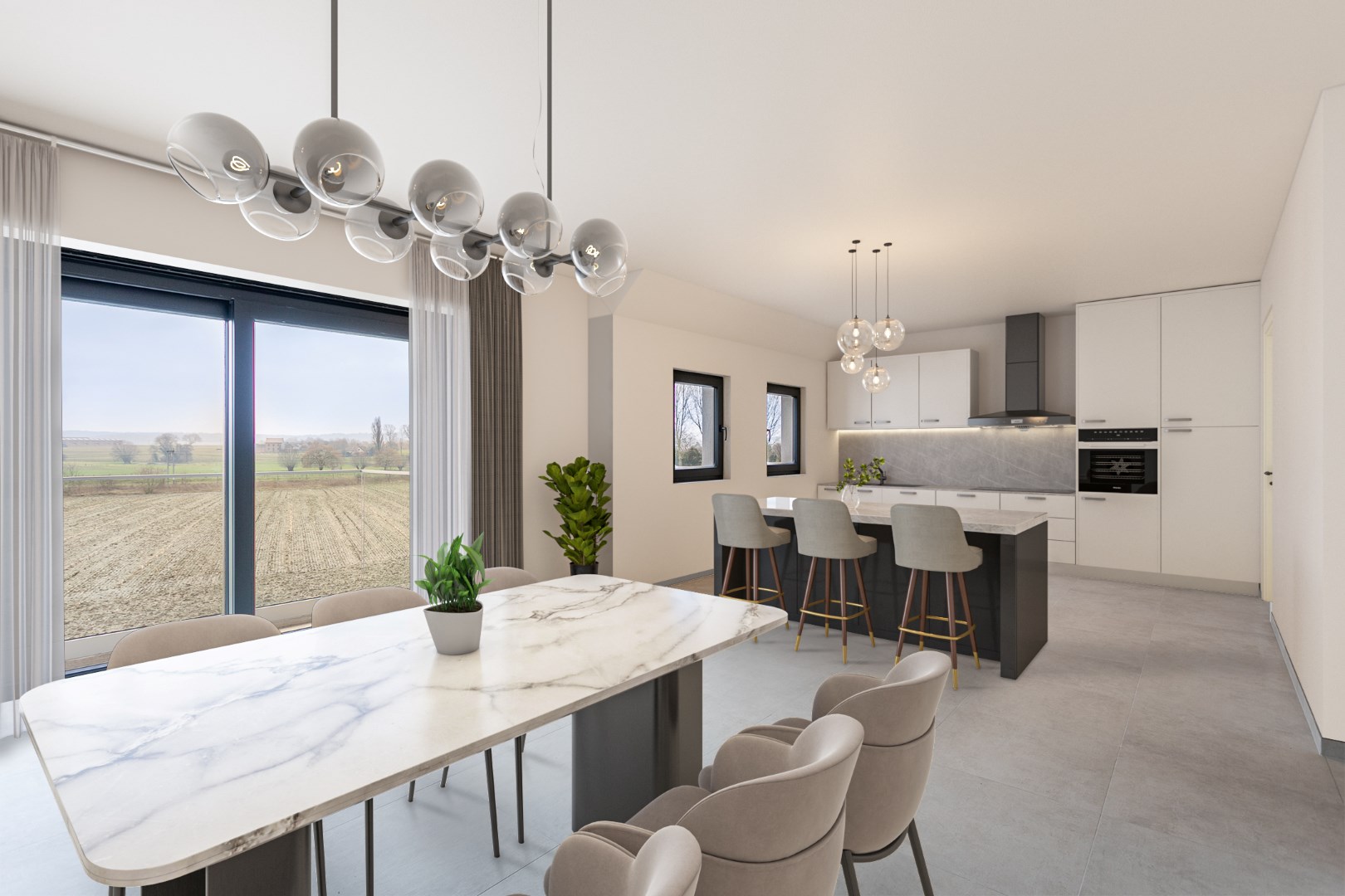 Duplex 3 slpk, terras en 2 autostaanplaatsen 