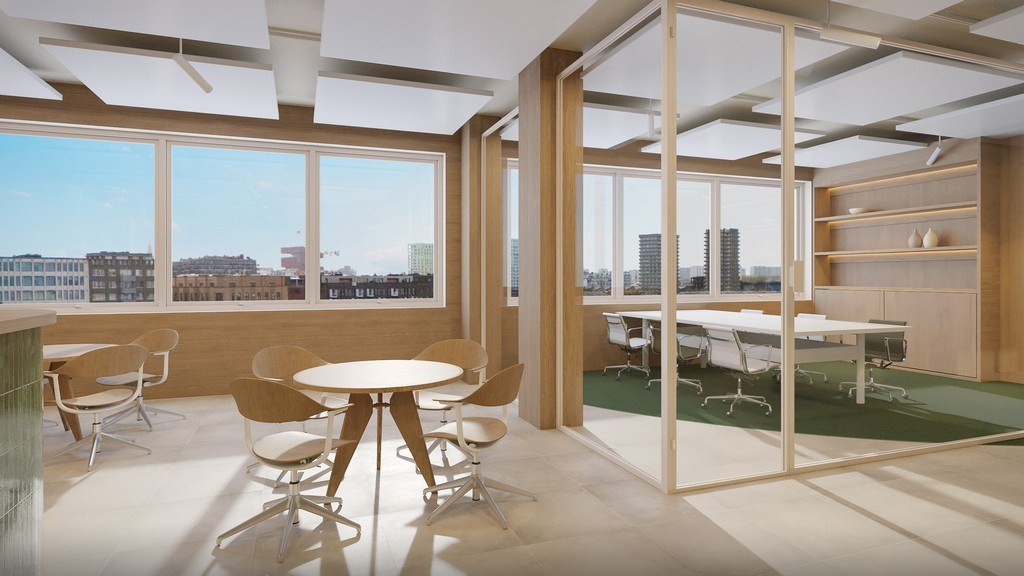 Nieuwbouw kantoren te huur aan het Houtdok te Antwerpen