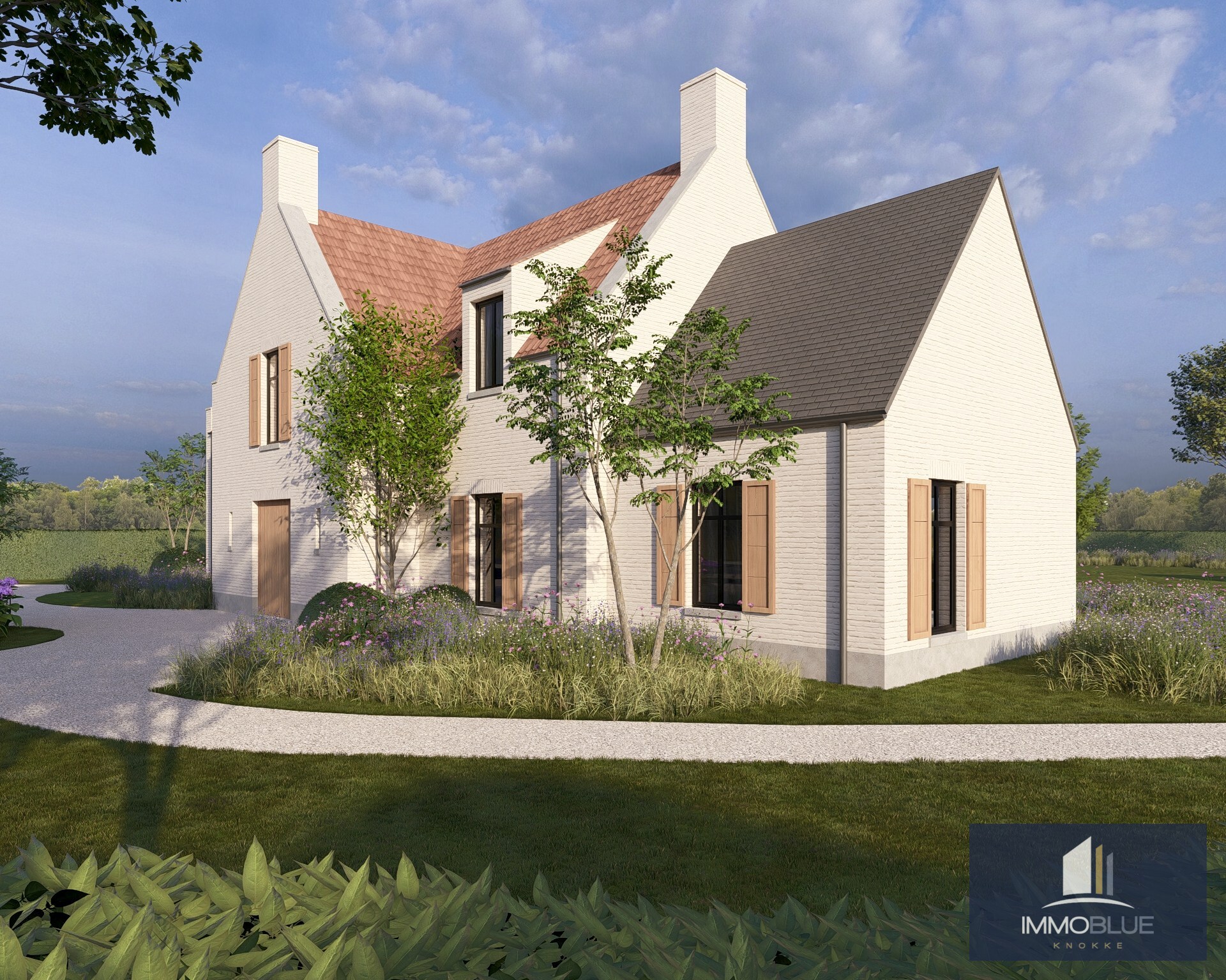 Exclusieve bouwgrond met open zicht gelegen aan het Zwin met goedgekeurde bouwplannen. 