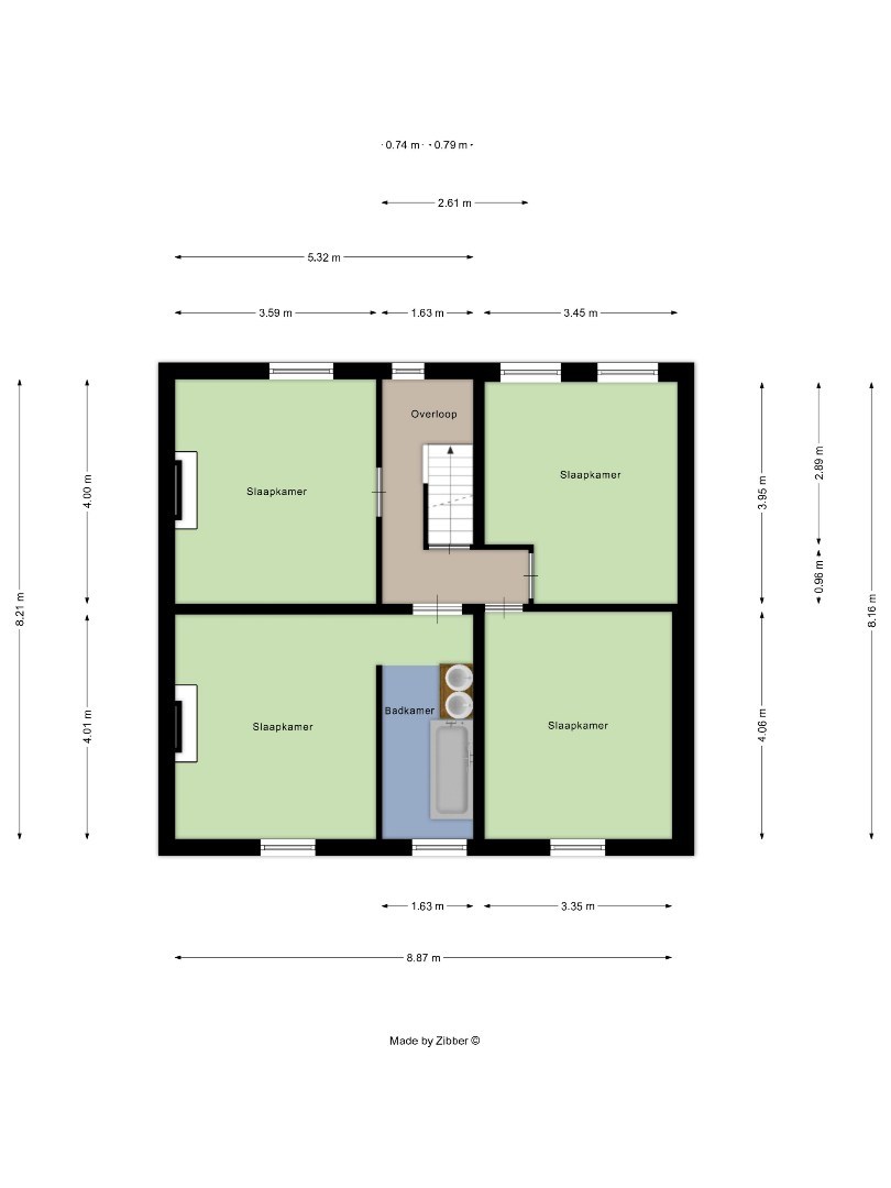 Halfopen bebouwing met 5 ruime slaapkamers, 2 badkamers, garage en tuin in Holsbeek – bewoonbare oppervlakte 214m² 