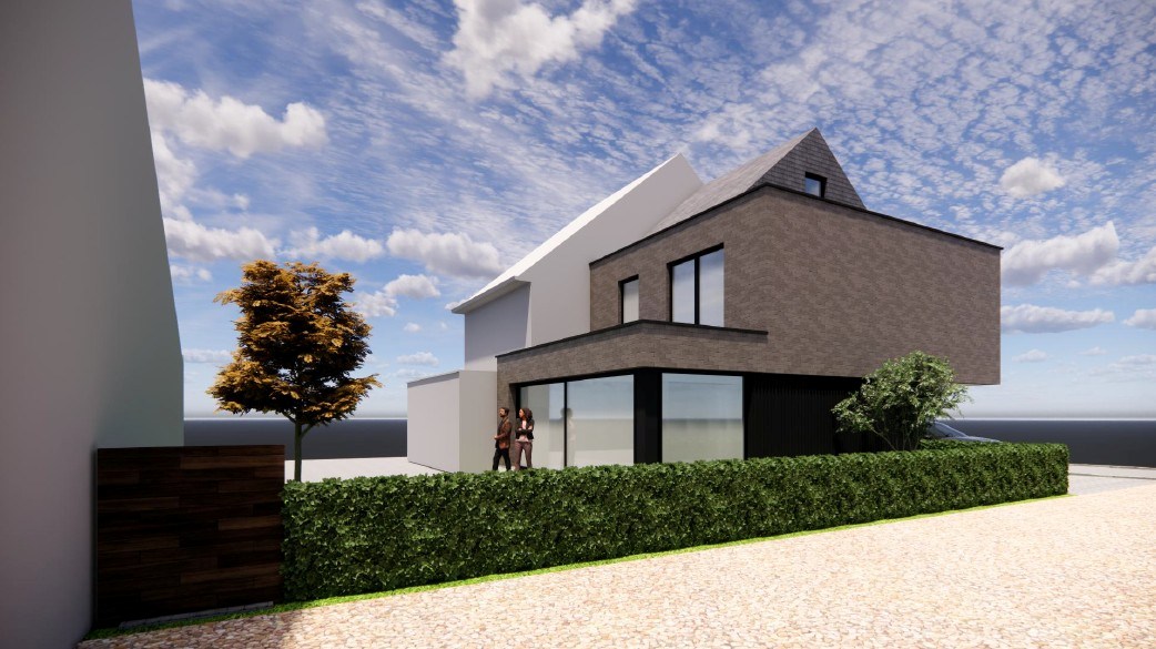 Bouwgrond voor halfopen bebouwing met vergunning 