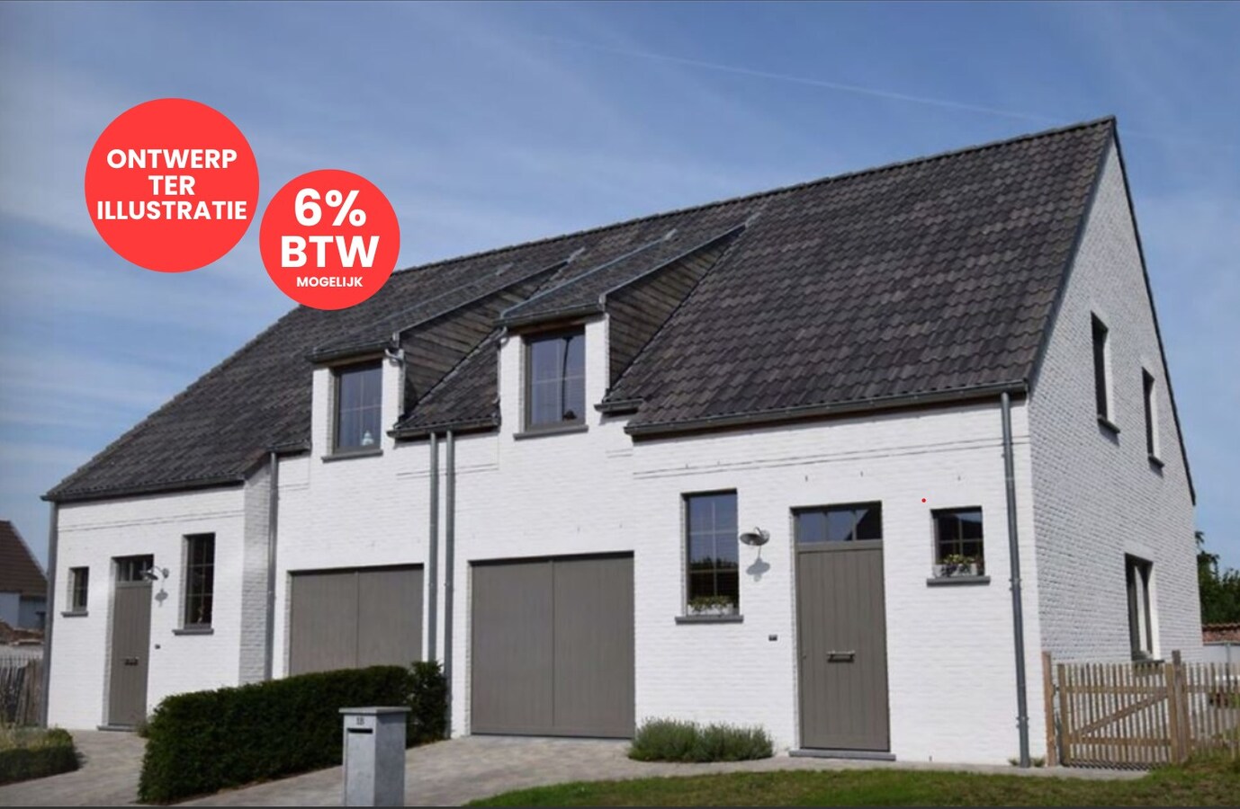 Landelijke nieuwbouwwoning te Dikkelvenne. 