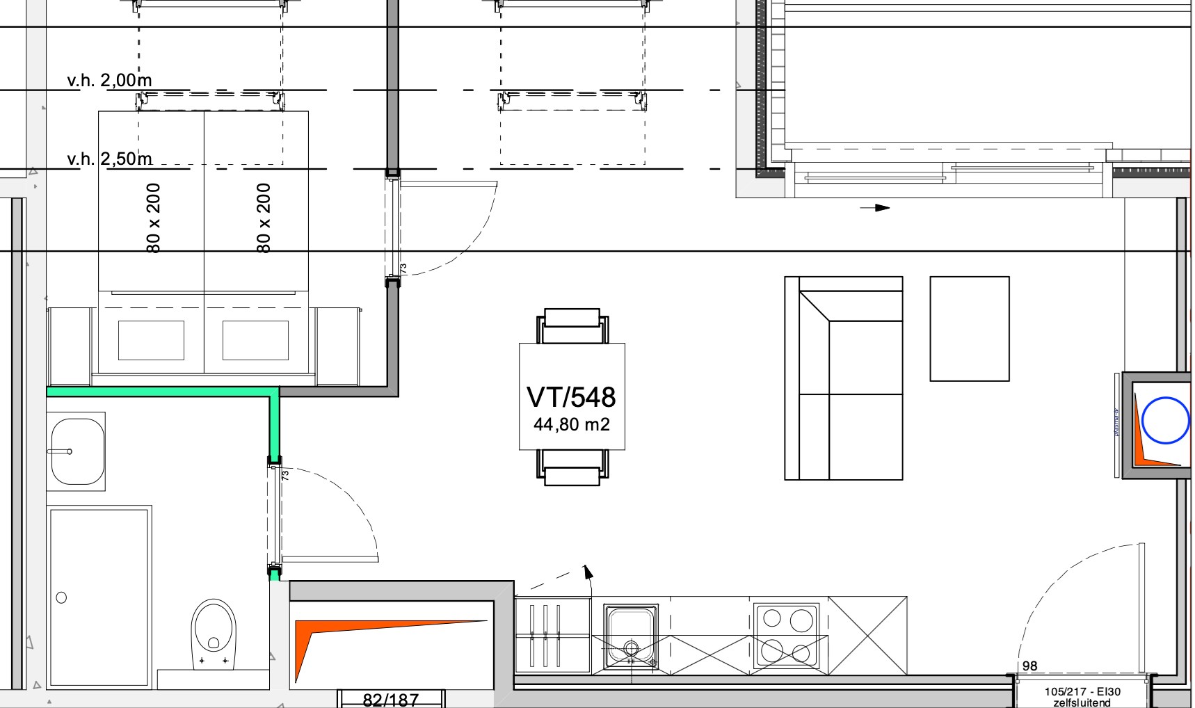 Ruime Holiday Suite (2p) op het 5e verdiep met rustig zonneterras! 