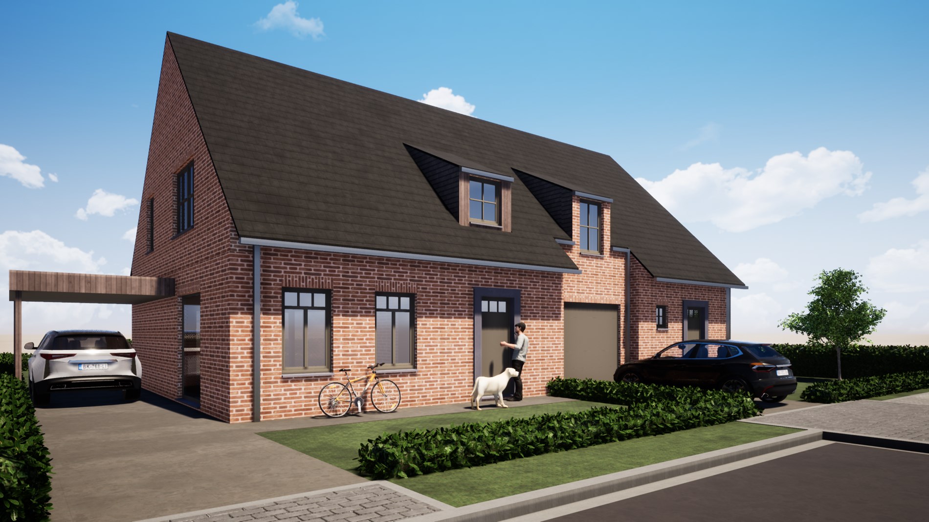 Rustieke 3-slaapkamer nieuwbouwwoning met Zuidelijke oriëntatie nabij centrum Houthulst 