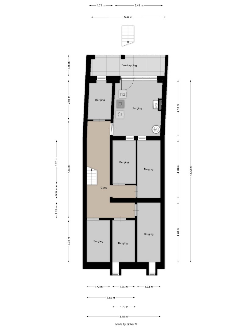 Super gelegen opbrengsteigendom bestaande uit 3 appartementen met tuin in het centrum van Tienen, EPC label C 