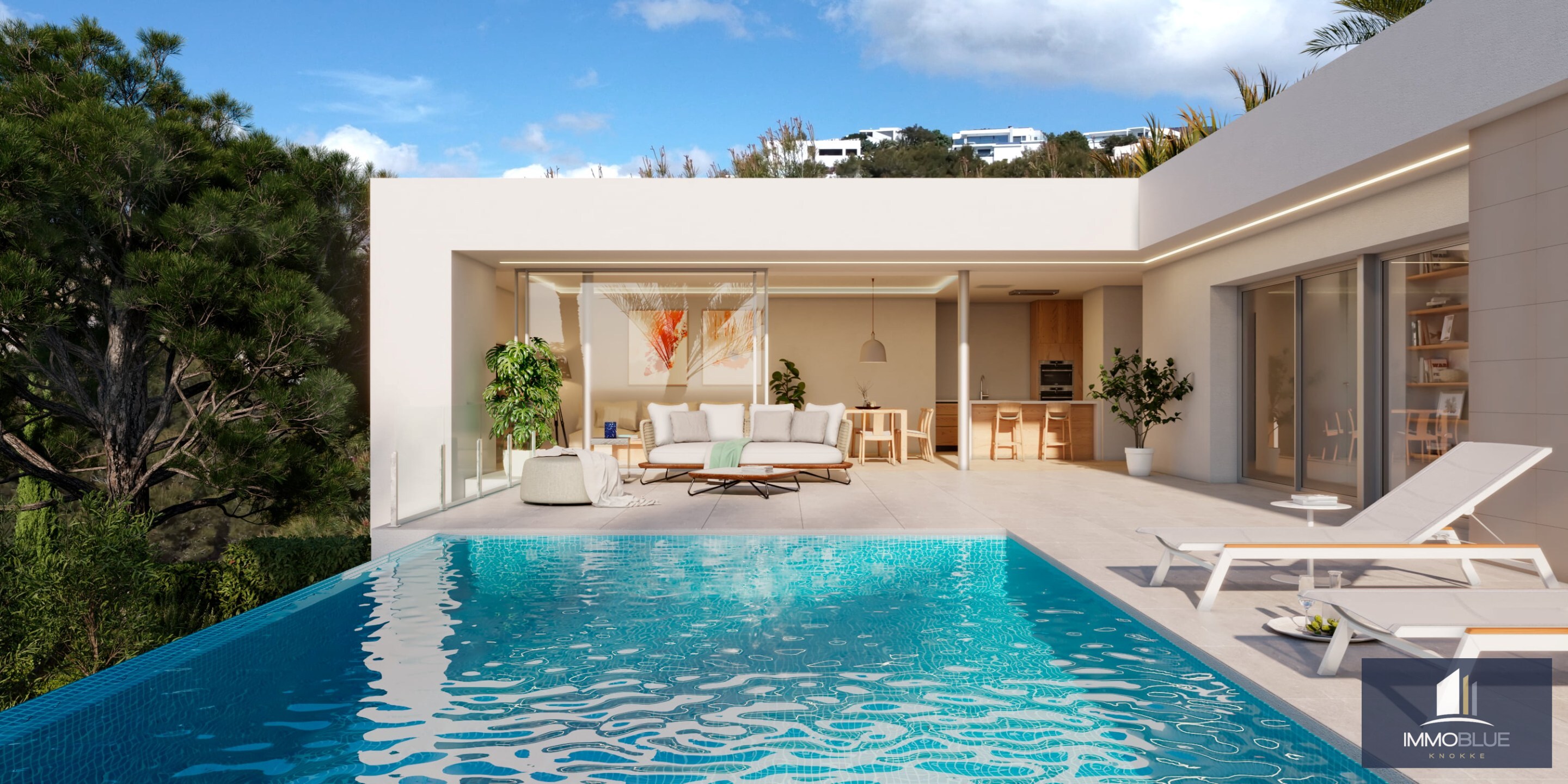 Open en praktisch wonen in mediterrane omgeving. 