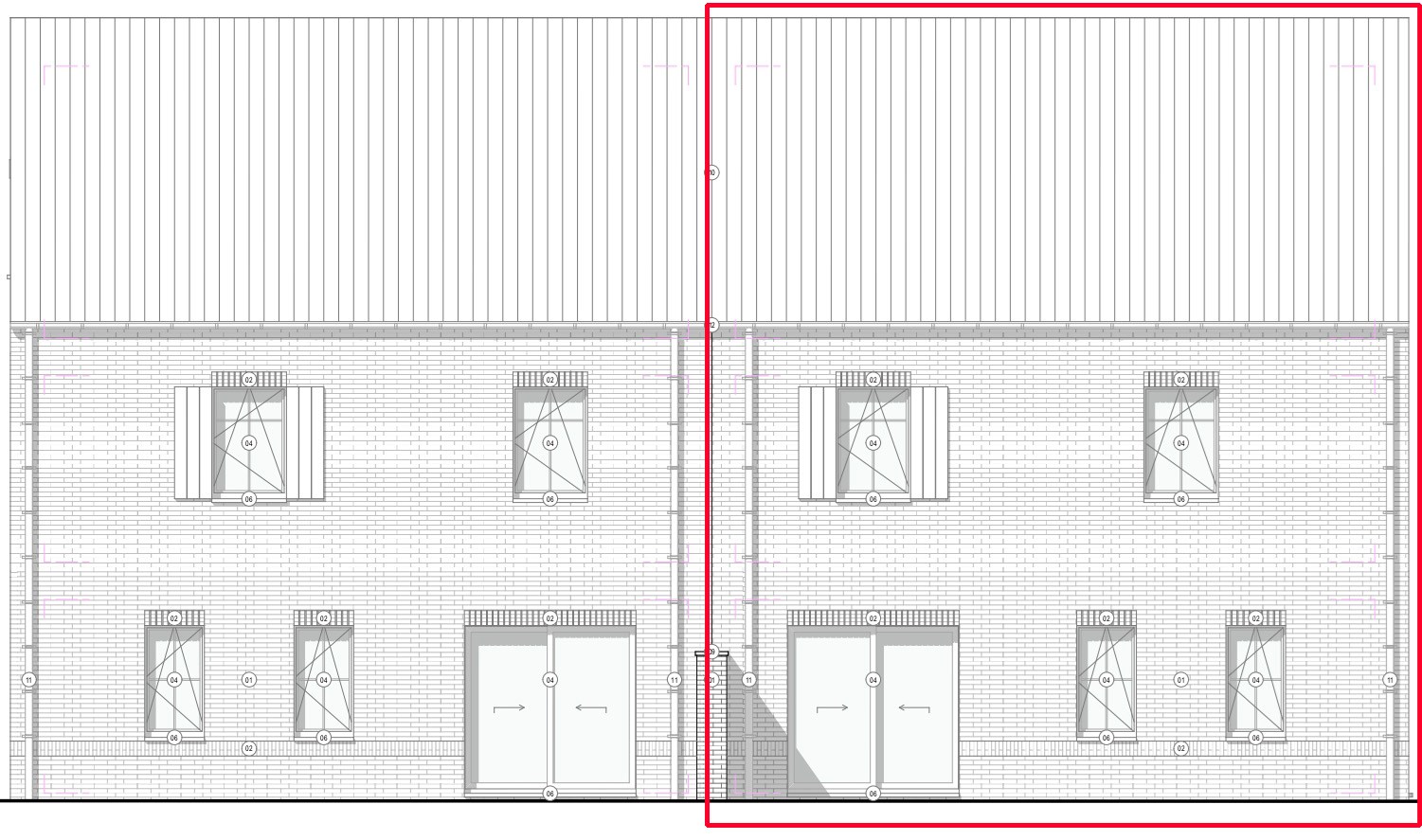 Tekening achterzijde