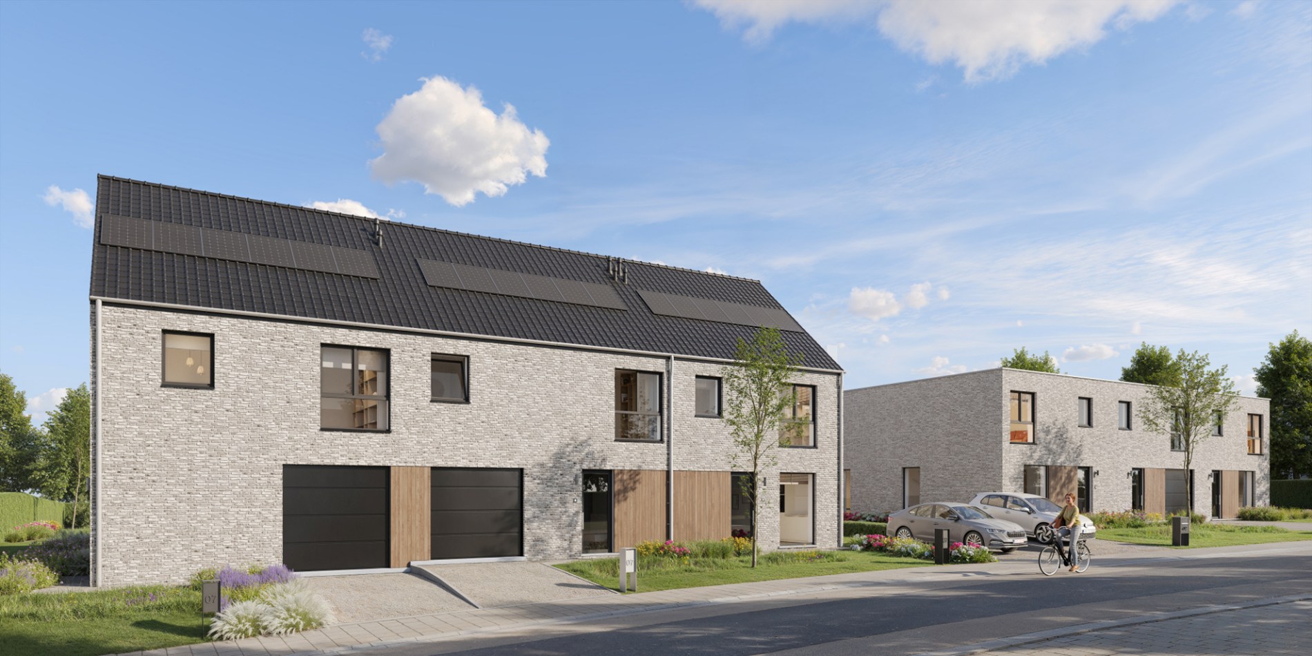 Nieuwbouw halfopen bebouwing met 3 slaapkamers 