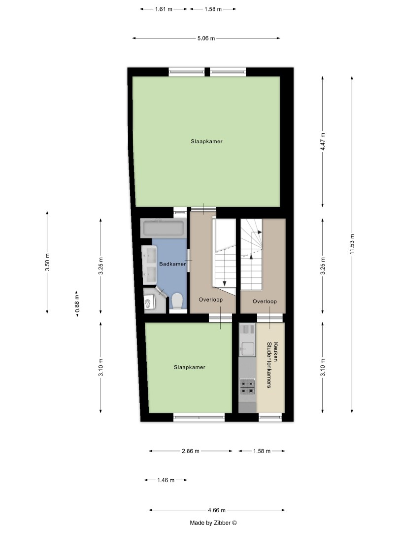 Uniek opbrengstpand met 1 appartement en 2 studentenkamers in centrum Leuven!  – EPC label B - bewoonbare opp. 227 m² 