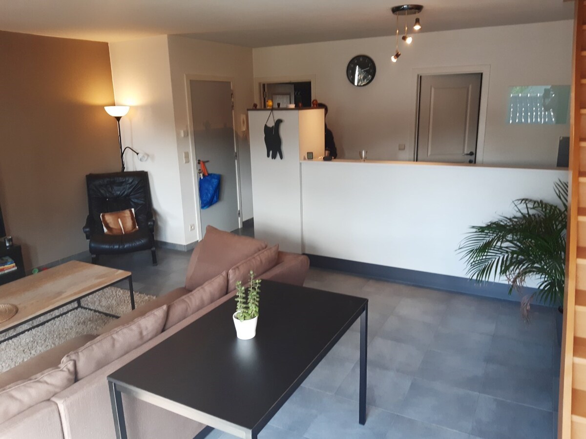 Ruim duplex 2-slp-appartement in centrum Gavere. 