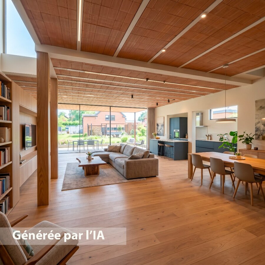 Nouvelle construction à parachever avec atelier, érigée sur 838m² ! SUPER POTENTIEL ! 