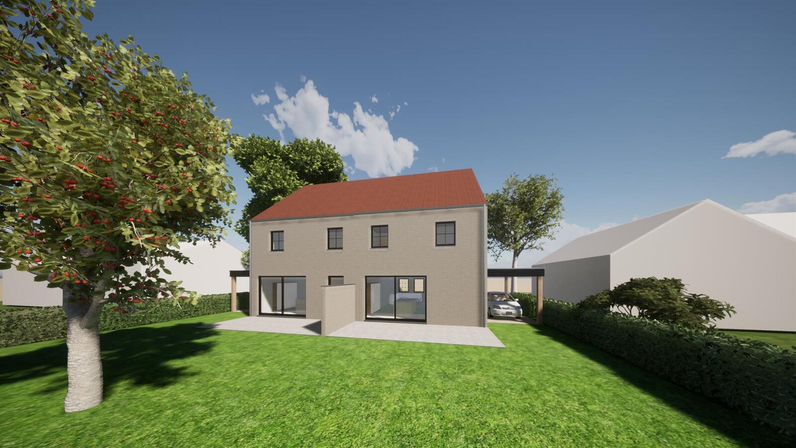 2 halfvrijstaande Bijna Energie Neutrale woningen die volledig afgewerkt worden met veel keuzemogelijkheden voor de koper! 