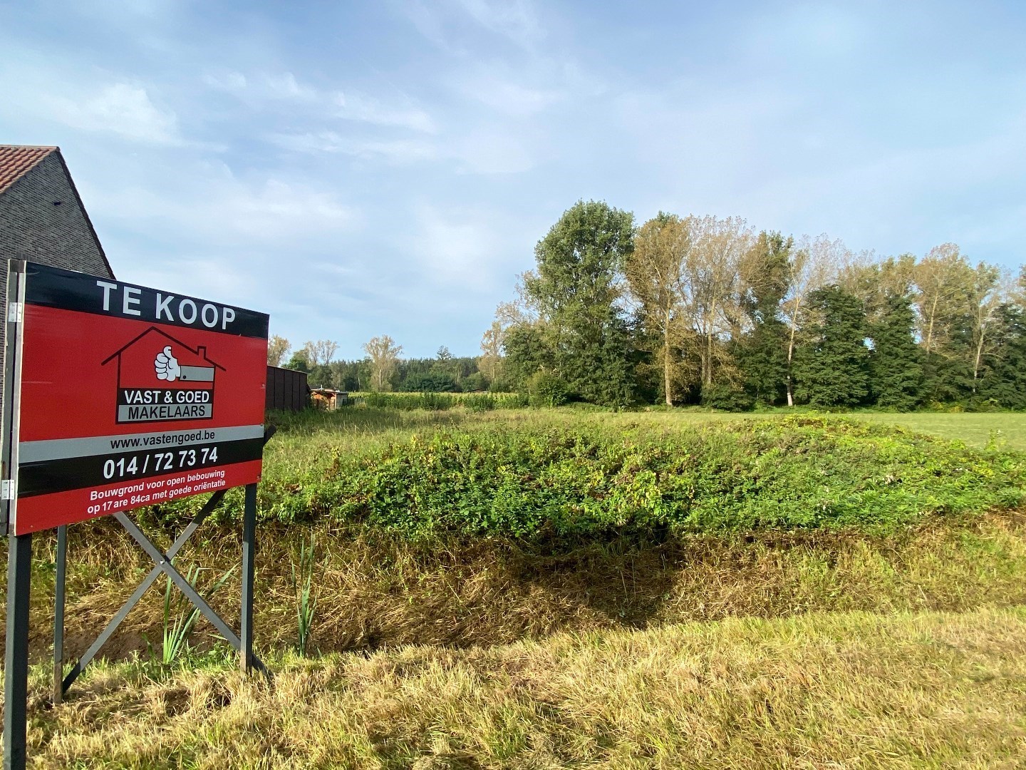 Bouwgrond voor open bebouwing van 17 are 84 ca. in een doodlopende straat te Laakdal 
