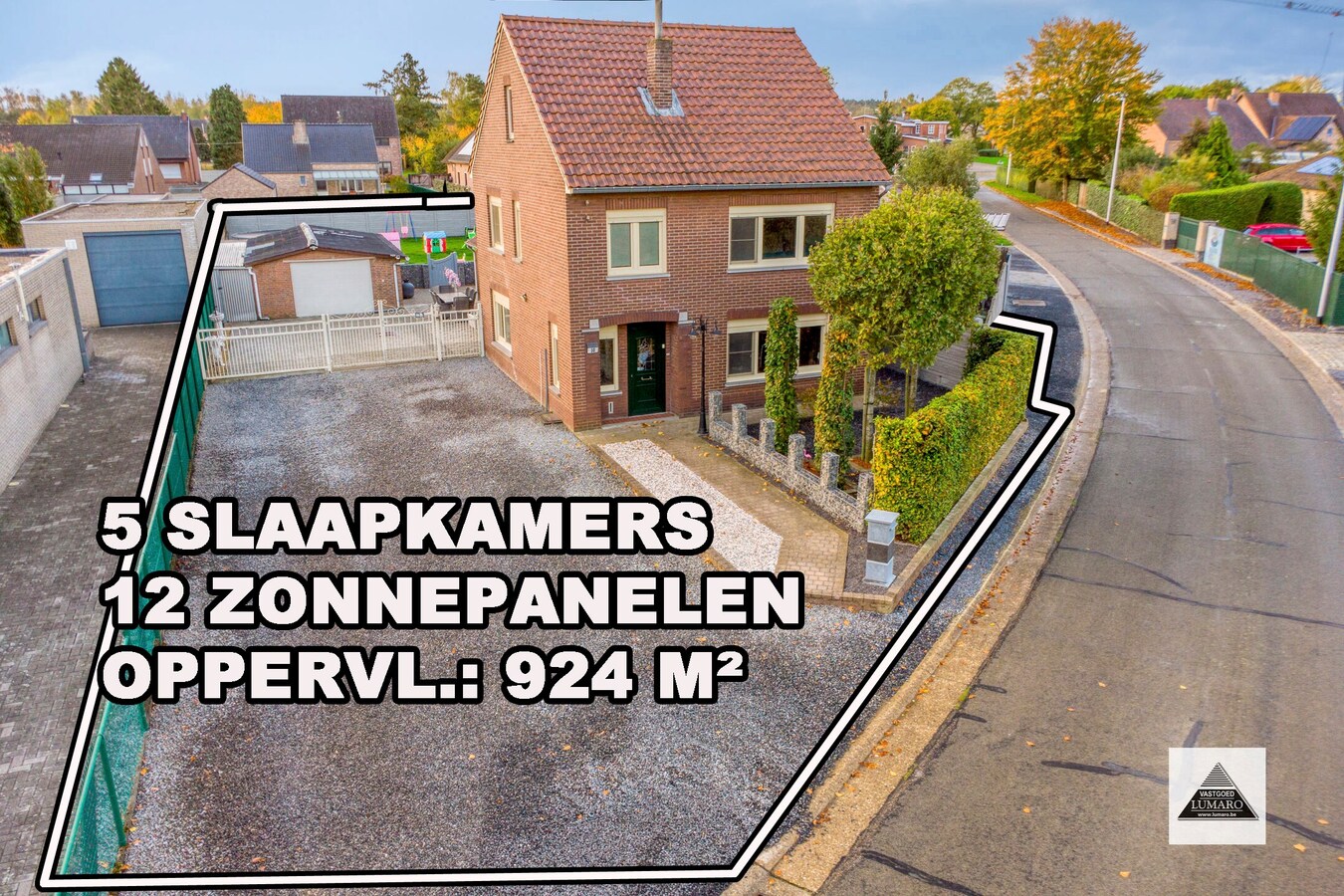 Gezinswoning met 5 slaapkamers, zonnepanelen 