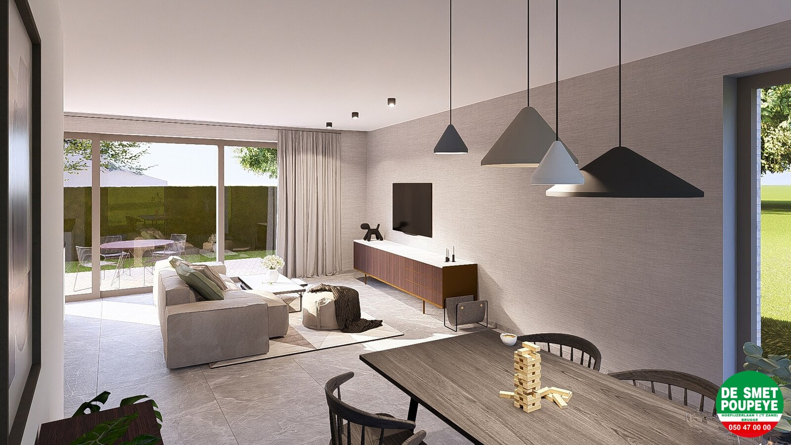 Rijwoning met tuin met uitweg 