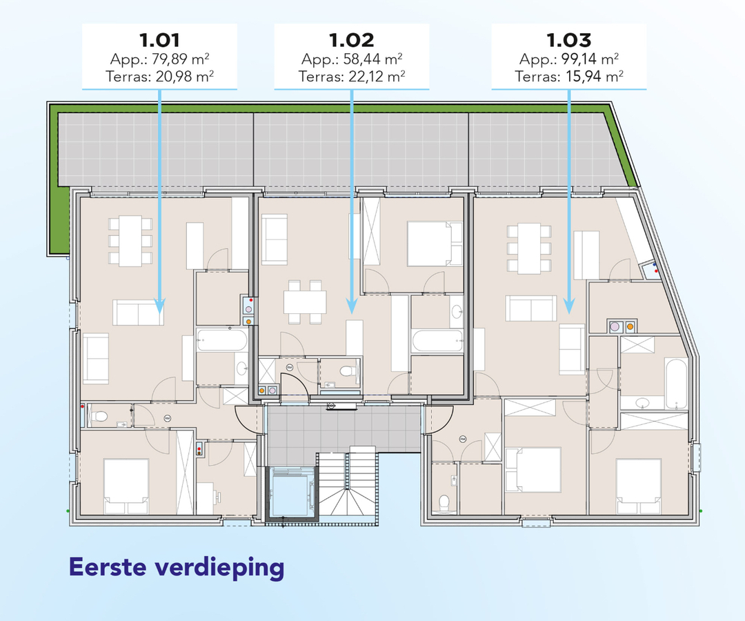 UITVERKOCHT - 8 nieuwbouwappartementen 