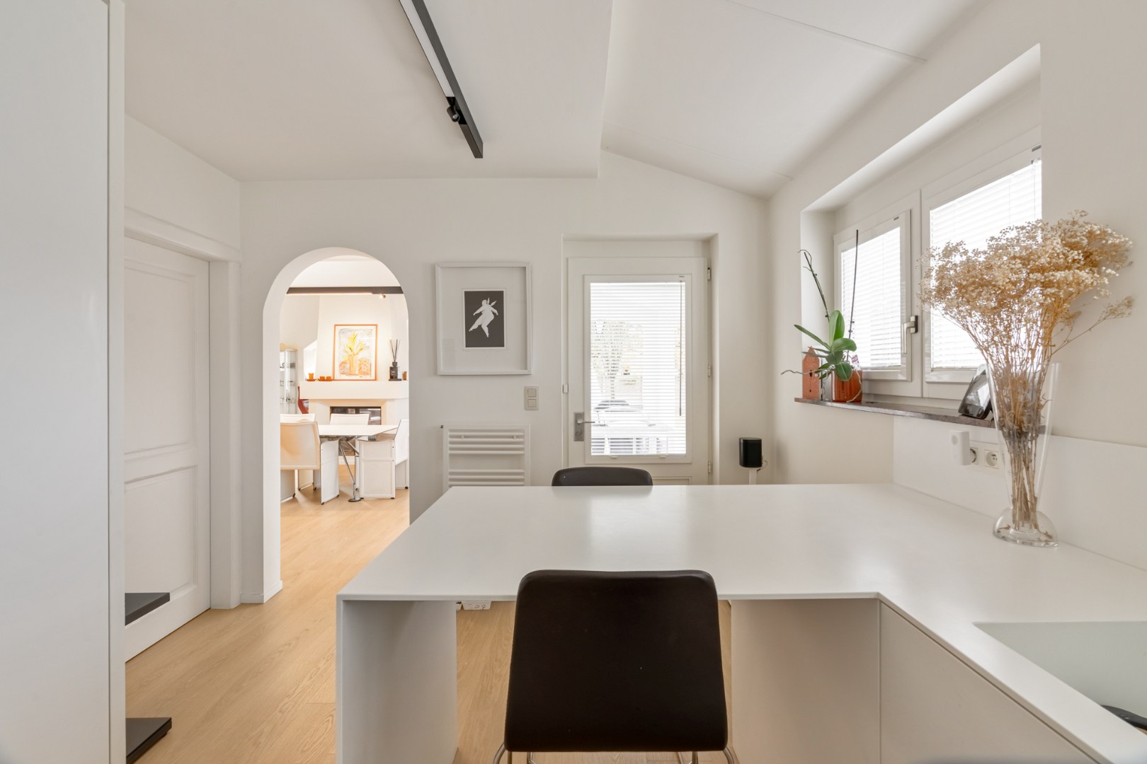 Toegang tot terras vanuit keuken