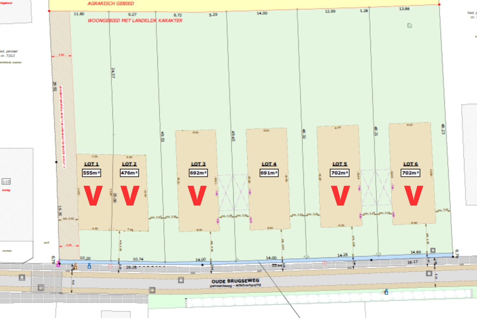 Nieuwe verkaveling voor open en halfopen bebouwingen in Oudenburg! 