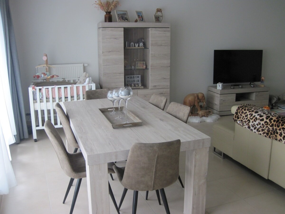 Ruim appartement met 2 terrassen. 