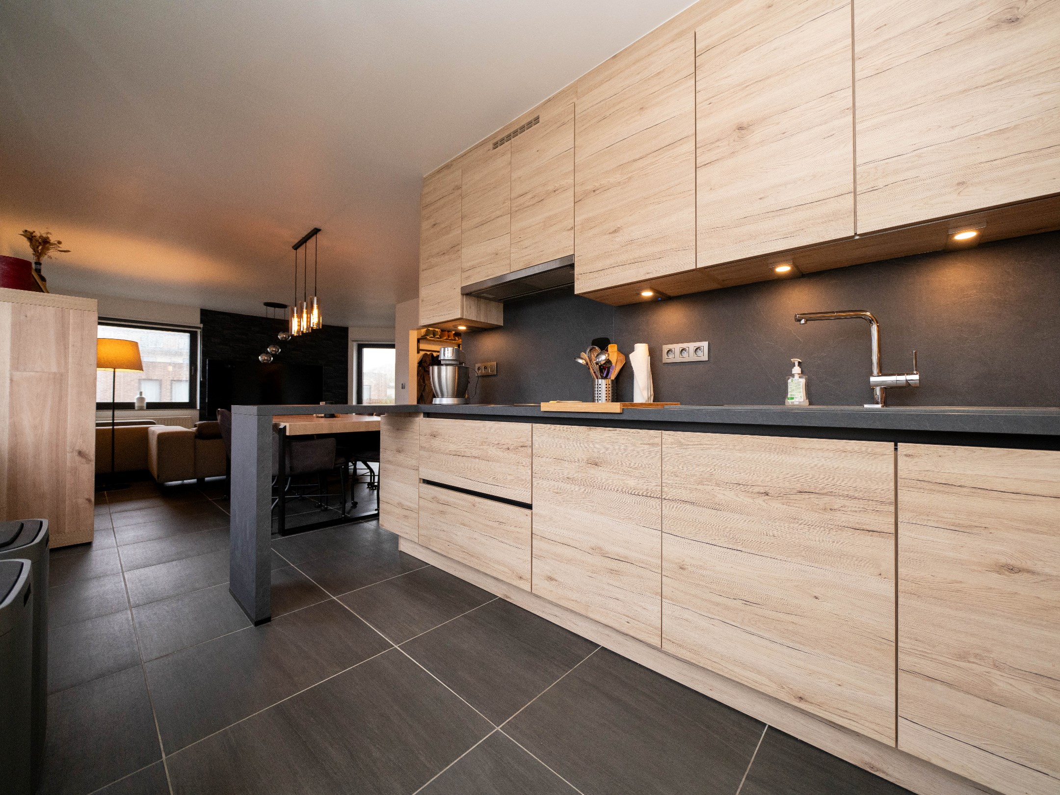 Ruim 2 kamer-appartement met dubbele garage en kelder 